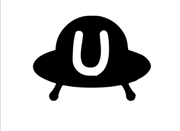 Cute Alien UFO Graphics for Playful Crafts
