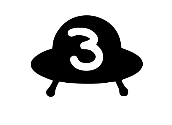 Cute Alien UFO Graphics for Playful Crafts Projects