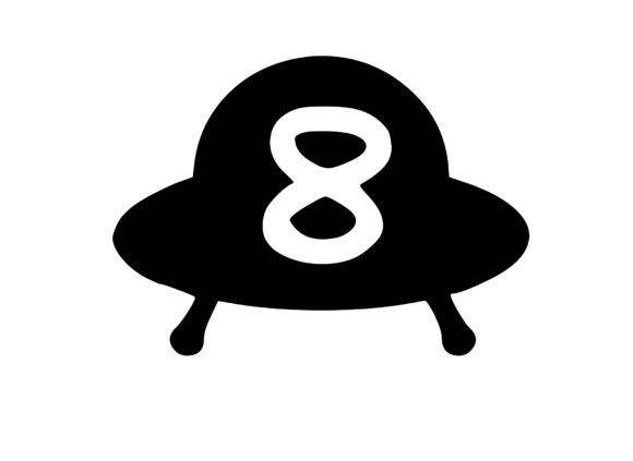 Cute Alien UFO Graphics for Playful Mono Crafts