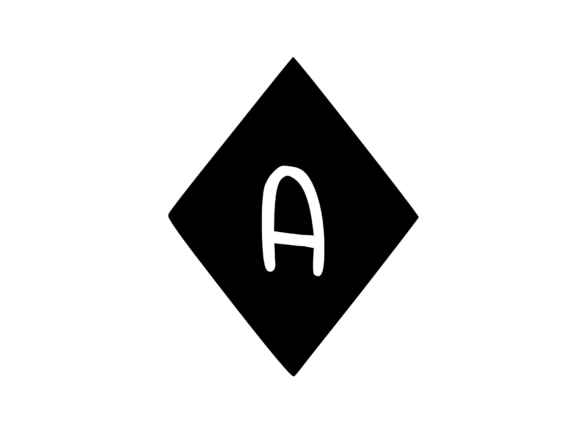 Diamond Shape with Playful Mono a: Graphics for Crafts
