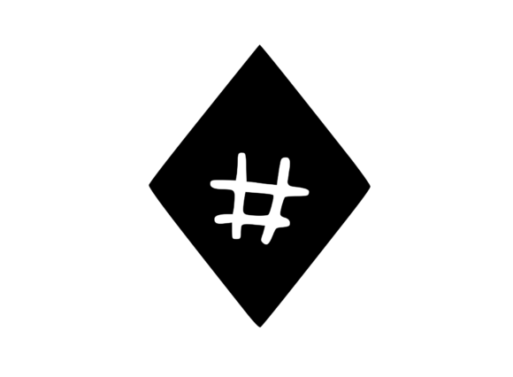 Diamond Shape with Playful Mono Hash: Graphics for Crafts
