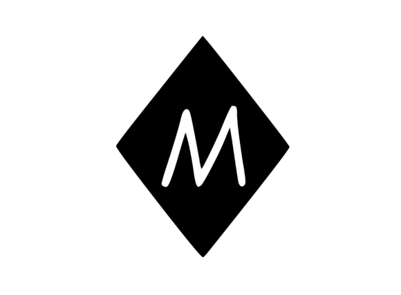 Diamond Shape with Playful Mono M: Graphics & Crafts