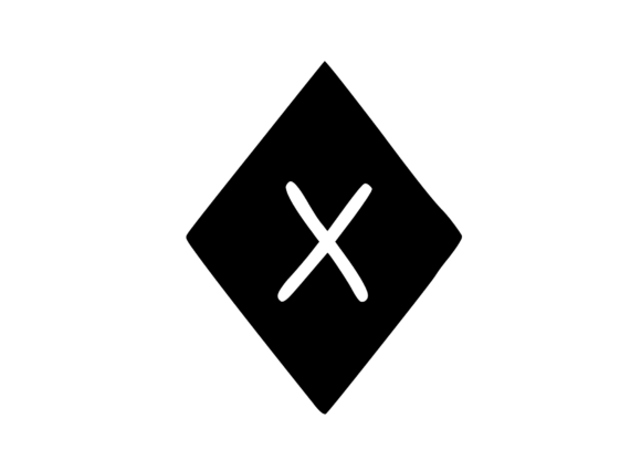 Diamond Shape with Playful Mono X for Graphics & Crafts