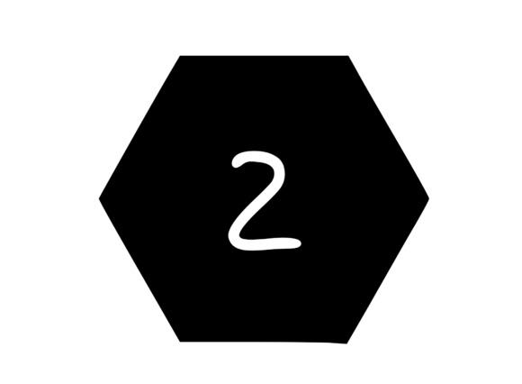 Hexagon Shape with Playful Mono 2 for Graphics & Crafts