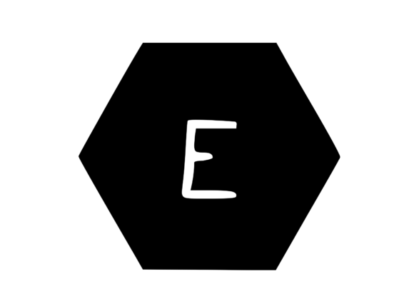 Hexagon Shape with Playful Mono E Graphics & Crafts