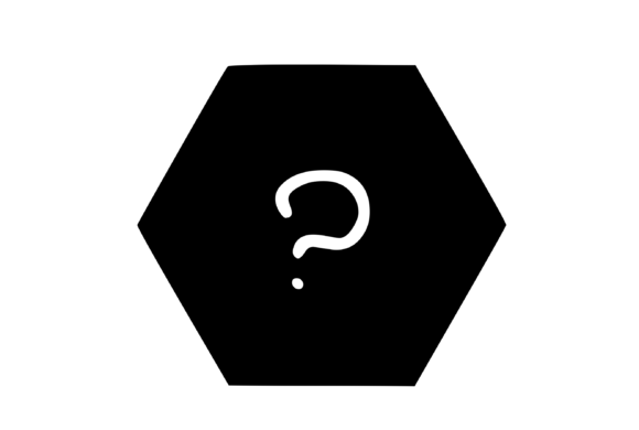 Hexagon Shape with Playful Mono: Graphics for Crafts