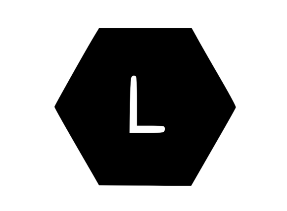 Hexagon Shape with Playful Mono L: Graphics for Crafts
