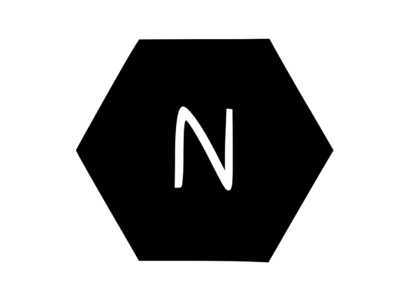 Hexagon Shape with Playful Mono N: Graphics & Crafts