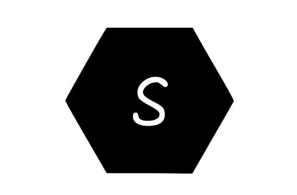 Hexagon Shape with Playful Mono S: Graphics & Crafts
