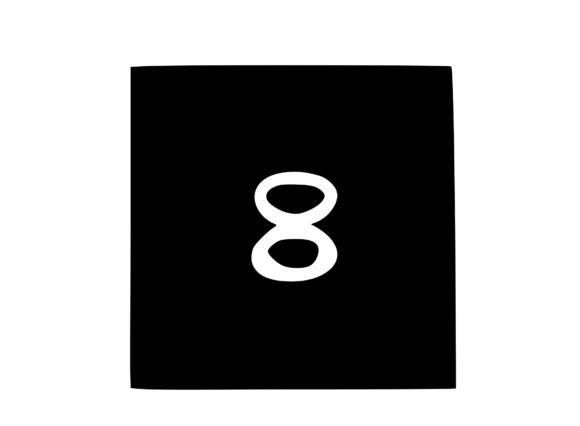 Square Shape with Playful Mono 8 for Graphics & Crafts