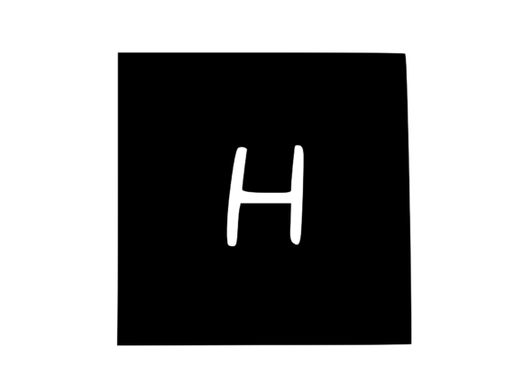 Square Shape with Playful Mono H: Graphics for Crafts