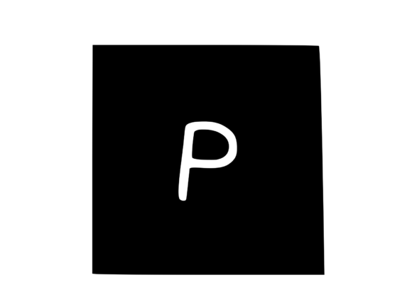 Square Shape with Playful Mono P: Graphics for Crafts