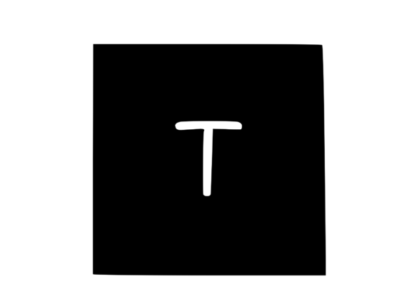 Square Shape with Playful Mono T: Graphics for Crafts