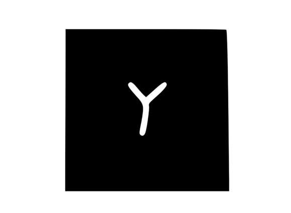 Square Shape with Playful Mono Y: Graphics & Crafts Asset