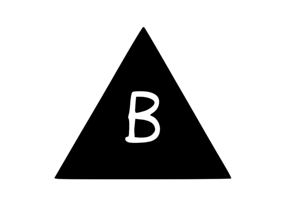 Triangle Shape with Playful Mono B: Graphics for Crafts