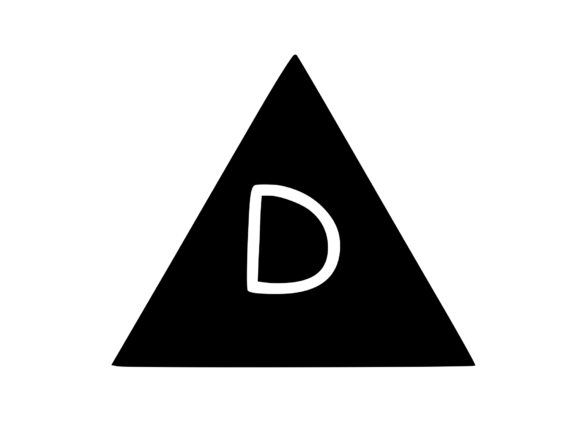 Triangle Shape with Playful Mono D: Graphics for Crafts