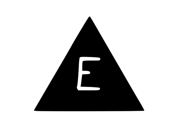 Triangle Shape with Playful Mono E: Graphics for Crafts