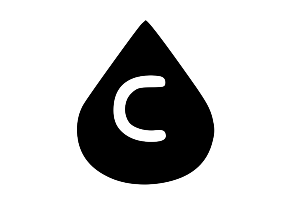 Water Droplet with Playful Mono C: Graphics for Crafts