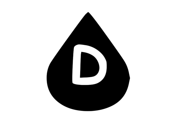 Water Droplet with Playful Mono D: Graphics for Crafts