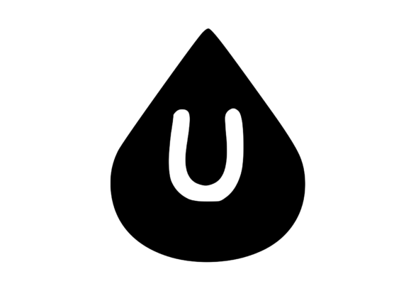 Water Droplet with Playful Mono U: Graphics for Crafts